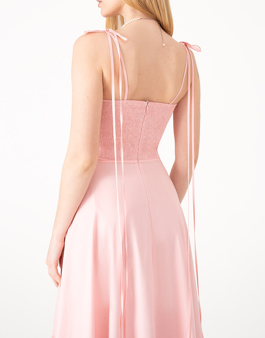 IMG_6979-не кадр Поплінова сукня з чашками рожева MAGNETIC (MGN_1740PK) - фото 3