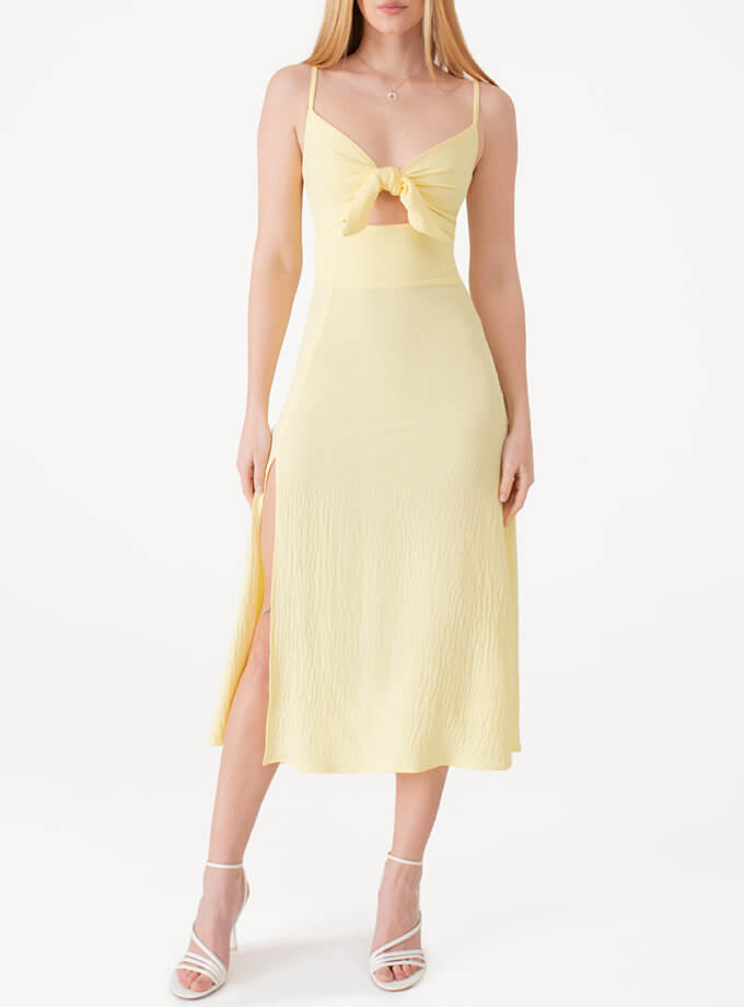 Сукня на бретелях з зав’язкою MAGNETIC (MGN_1724YL1)