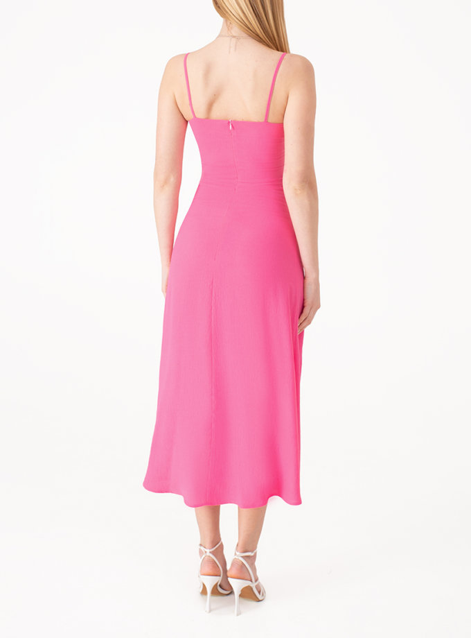 Сукня на бретелях з зав’язкою рожева MAGNETIC (MGN_1724RS)