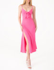 Сукня на бретелях з зав’язкою рожева MAGNETIC (MGN_1724RS)