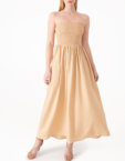 Лляна сукня-бандо бежева MAGNETIC (MGN_1738BG)