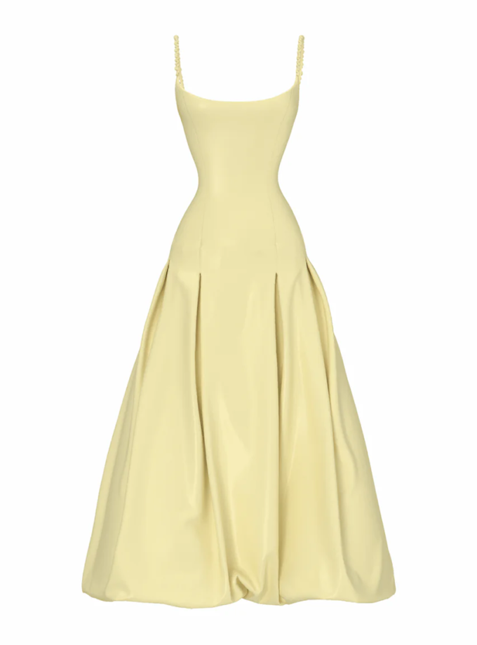 Масляна жовта сукня з шовковою підкладою Buttercup BÚDZIKO (BDZ_buttercup)