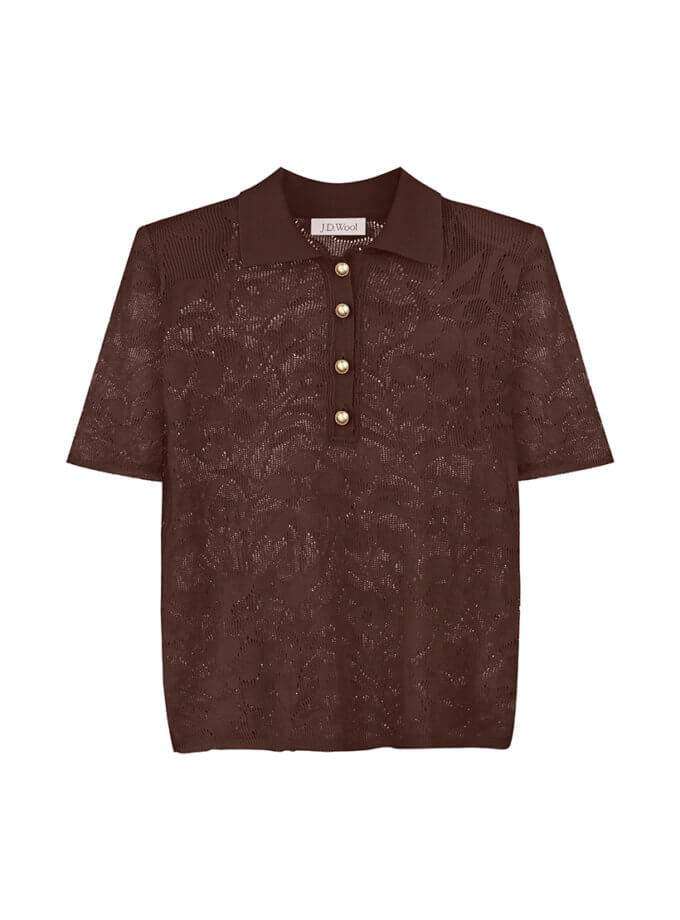 Поло Rose коричневе J.D.WOOL (JDW_J.D.5031_brown)