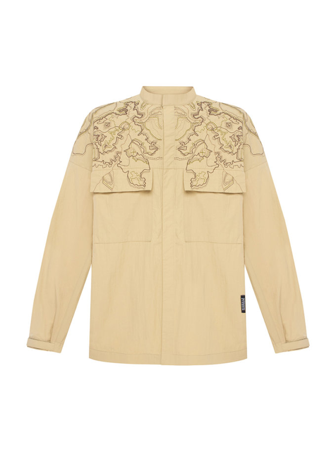 Чоловіча сорочка з вишивкою бежева ETNODIM (KAPSULA_ETND-RD-SAND-MALE)