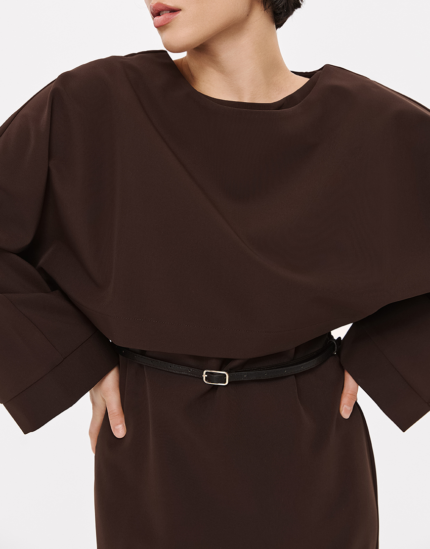 NAZARELLI14742 Вкорочена блуза коричнева NAZARELL! (NZRLL_VD123) - фото 2