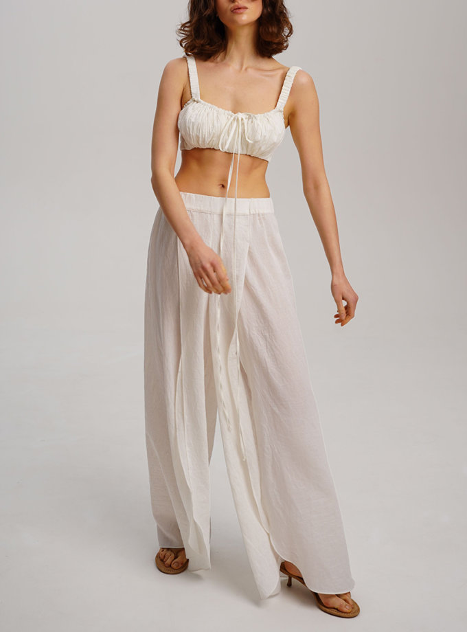 Півпрозорі широкі штани з розрізами XM BY MALINOVSKAYA (XM_30_RN9_19)