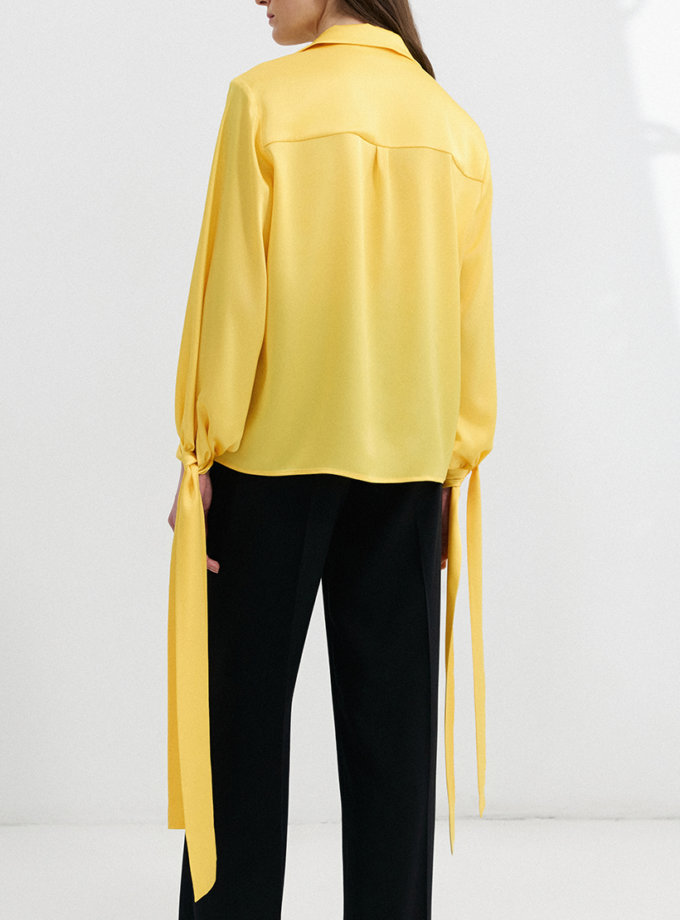 Сорочка прямого крою зі стрічками жовта L.A.B BY TERNOVSKAYA (LAB_SS2510)