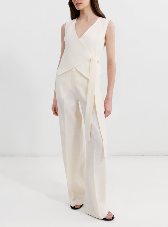 Штани прямого крою з льону L.A.B BY TERNOVSKAYA (LAB_SS2522)