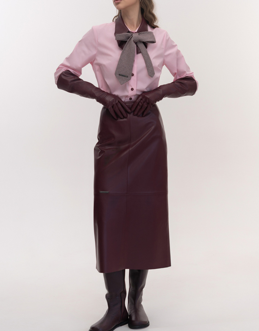 Seven_Eleven_PKHP_002 Рукавички довгі Nympha кольору бургунді 7/11 SEVEN ELEVEN (SE_SE26GlNympha_Brd) - фото 4