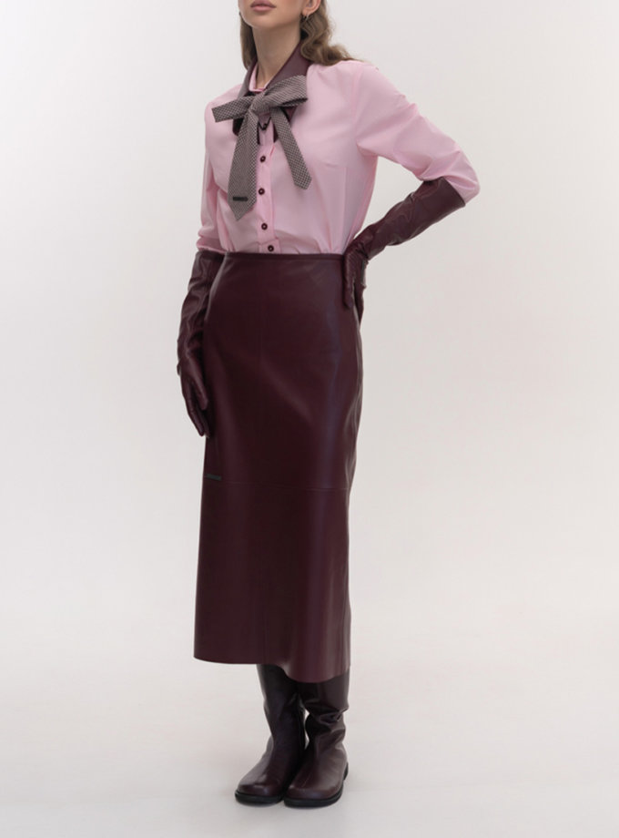 Спідниця міді A-силуету кольору бургунді 7/11 SEVEN ELEVEN (SE_SE26Sk2Md_Brg)