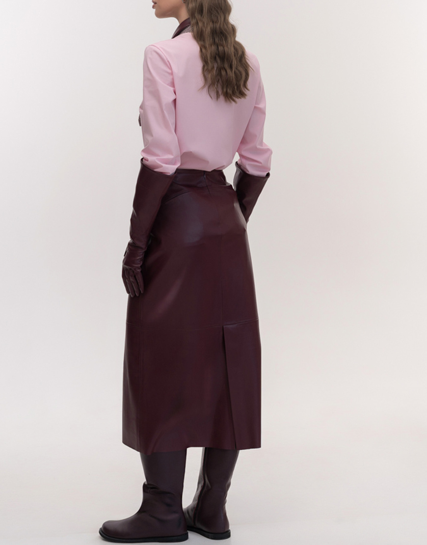 Seven_Eleven_PKHP_005 Сорочка з перекрученим коміром рожевого кольору 7/11 SEVEN ELEVEN (SE_SE26Shrt_cll_P) - фото 4