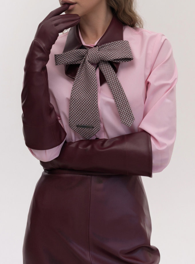 Рукавички довгі Nympha кольору бургунді 7/11 SEVEN ELEVEN (SE_SE26GlNympha_Brd)