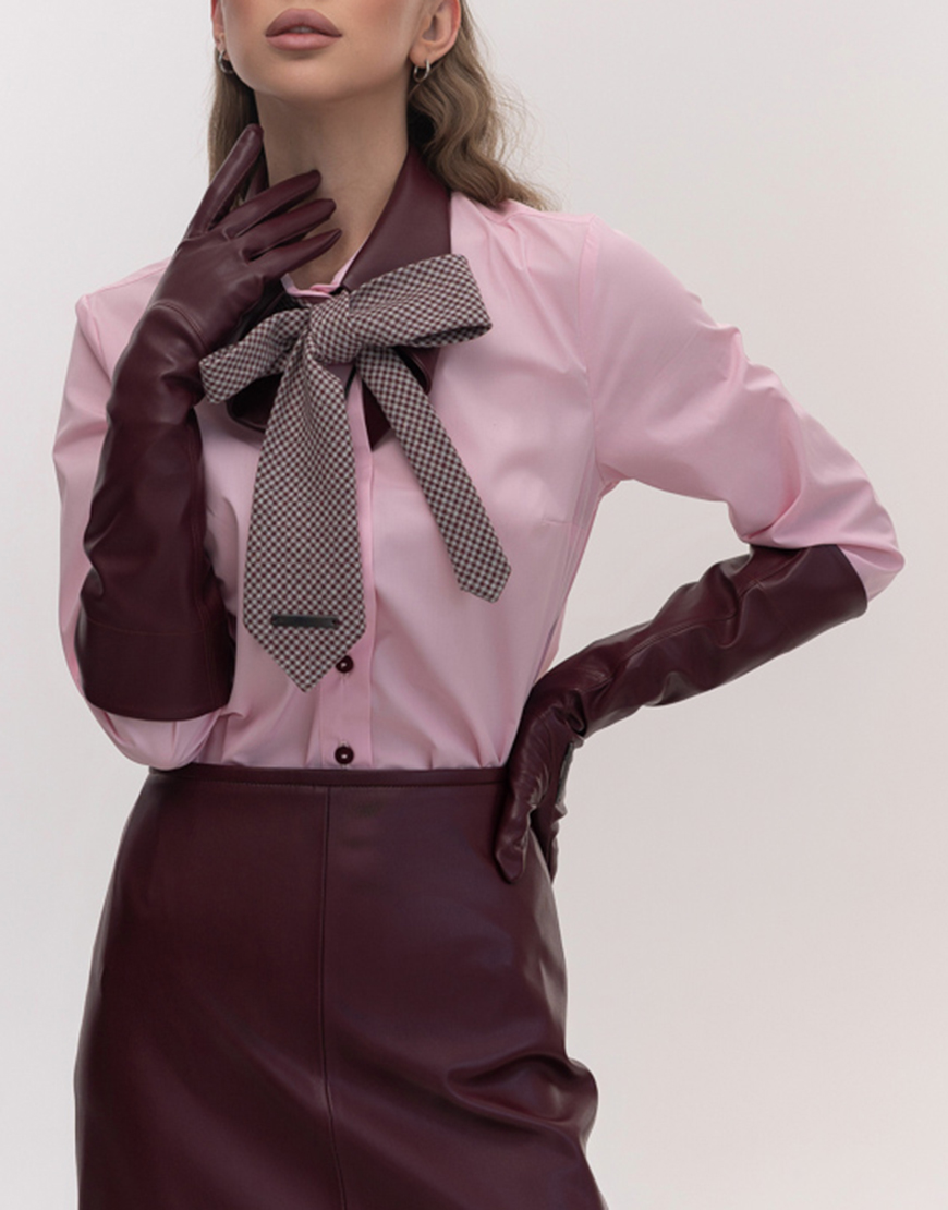 Seven_Eleven_PKHP_010 Сорочка з перекрученим коміром рожевого кольору 7/11 SEVEN ELEVEN (SE_SE26Shrt_cll_P) - фото 2