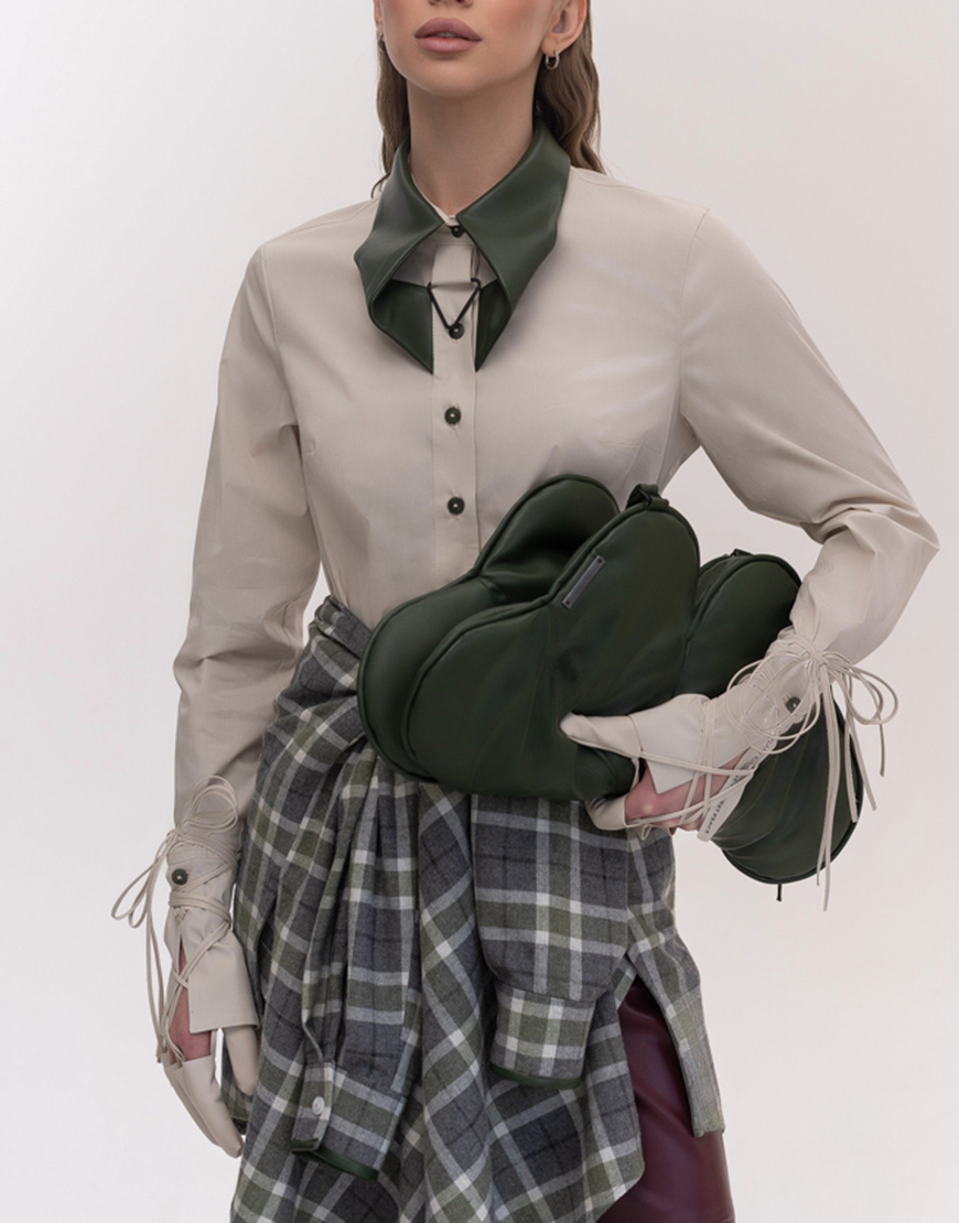 Seven_Eleven_PKHP_046 Сорочка з перекрученим коміром бежевого кольору 7/11 SEVEN ELEVEN (SE_SE26Shrt_cll_Bg) - фото 3