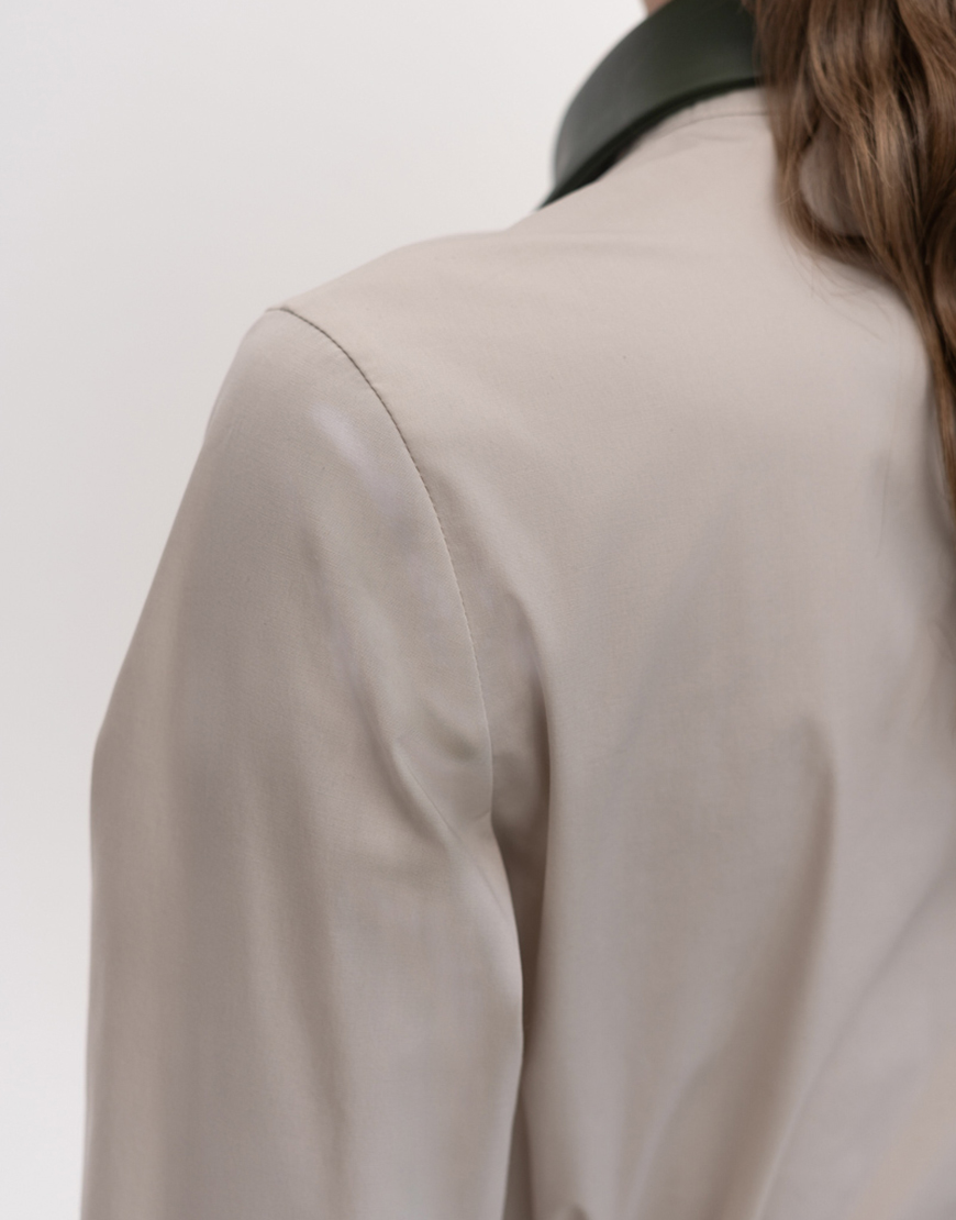Seven_Eleven_PKHP_066 Сорочка з перекрученим коміром бежевого кольору 7/11 SEVEN ELEVEN (SE_SE26Shrt_cll_Bg) - фото 7