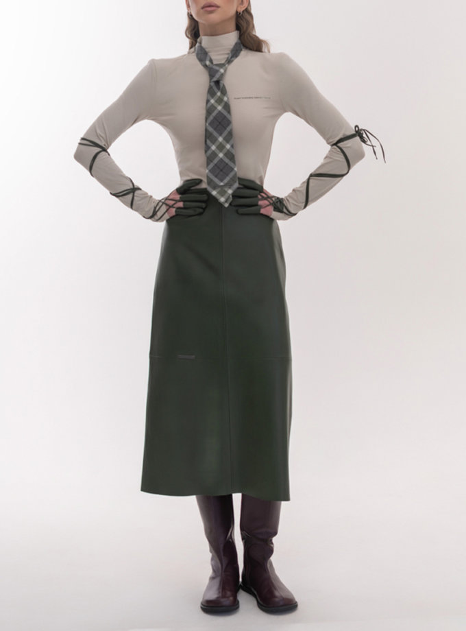 Спідниця міді A-силуету кольору оливки 7/11 SEVEN ELEVEN (SE_SE26Sk2Md_Grn)