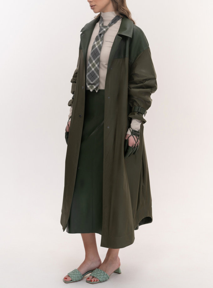 Тренч водонепроникний кольору хакі 7/11 SEVEN ELEVEN (SE_SE26Trn_Gr)