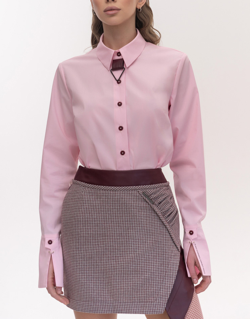 Seven_Eleven_PKHP_116 Сорочка рожевого кольору з принтом 7/11 SEVEN ELEVEN (SE_SE26Shrt_Pnk) - фото 2