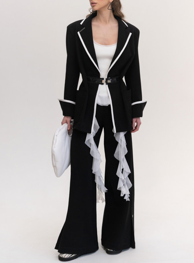 Палаццо трикотажні чорного кольору 7/11 SEVEN ELEVEN (SE_SE26PnTokio_B)