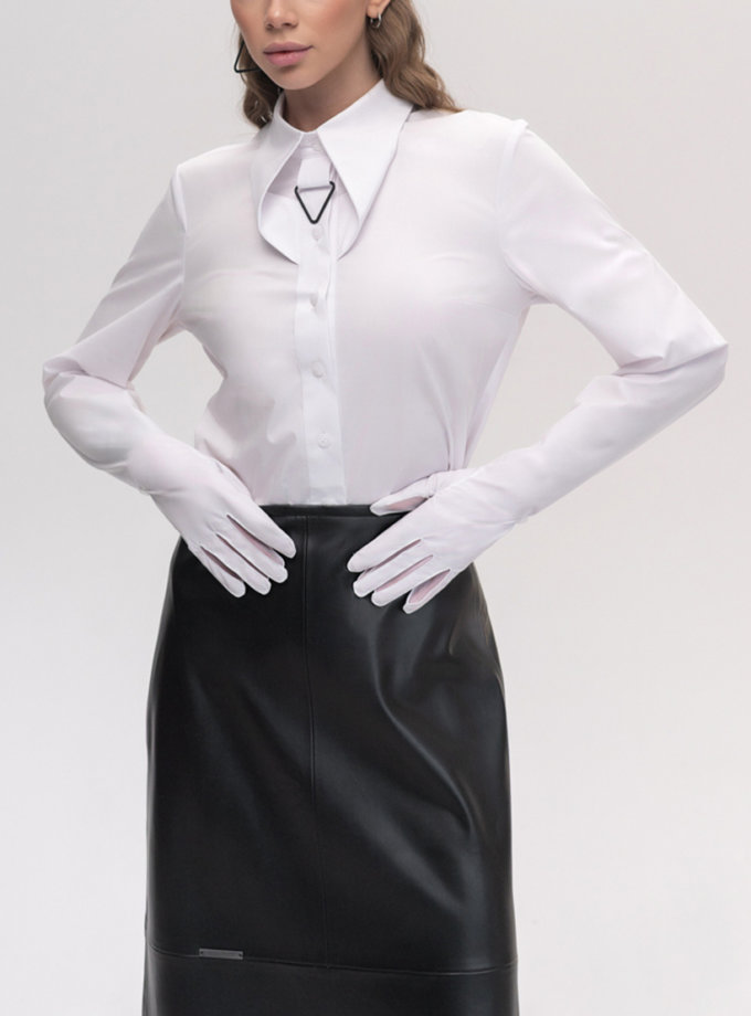 Сорочка з рукавичками білого кольору 7/11 SEVEN ELEVEN (SE_SE26Shrt_W)