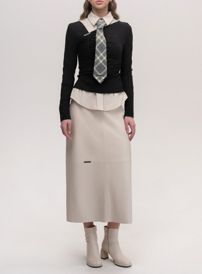 Спідниця міді A-силуету бежевого кольору 7/11 SEVEN ELEVEN (SE_SE26Sk2Md_Bg)