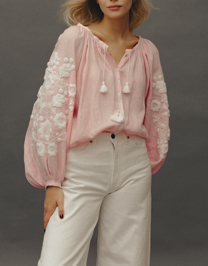 Varenyky_april-771l3 Сорочка Стефанія рожева VARENYKY FASHION (VRNK_UA-7724)
