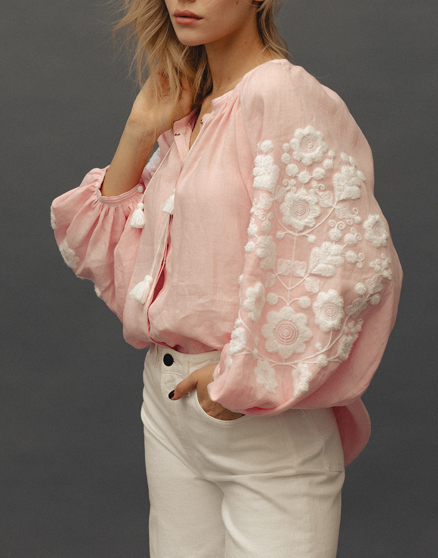 Varenyky_april-784 Сорочка Стефанія рожева VARENYKY FASHION (VRNK_UA-7724) - фото 2