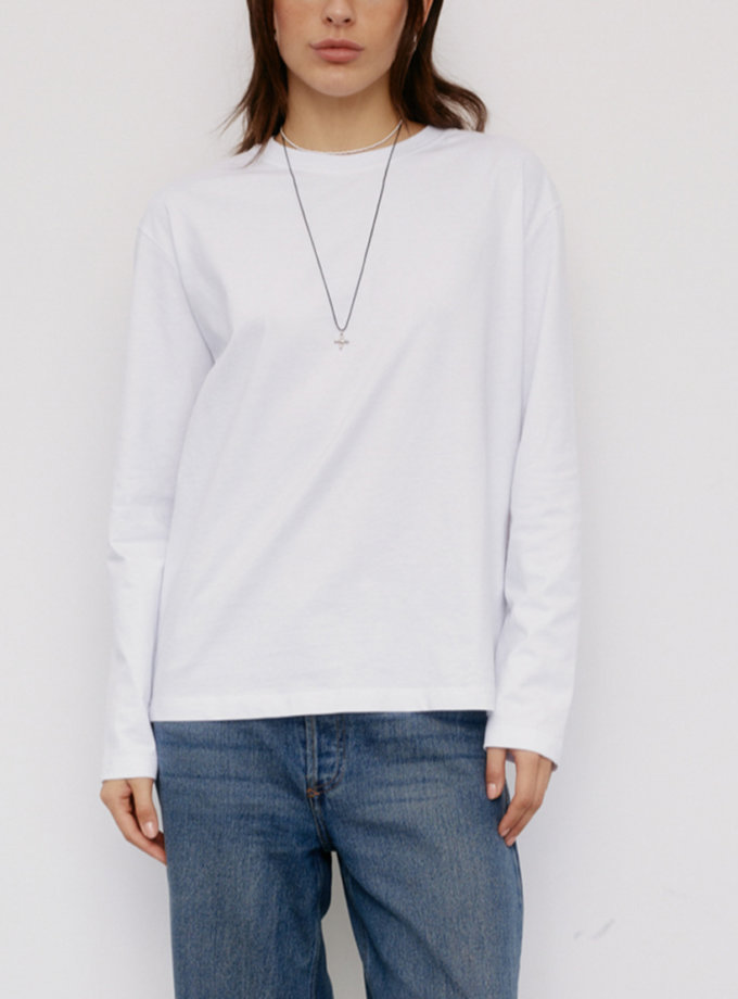 Лонгслів трикотажний білий BALCONY GARMENT (BLCN_1185_w)