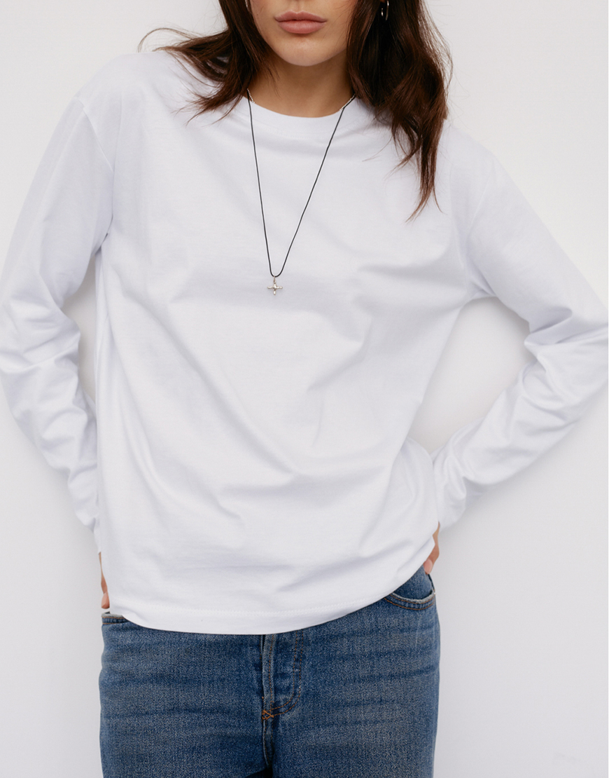 balcony1308-1068x16001 Лонгслів трикотажний білий BALCONY GARMENT (BLCN_1185_w) - фото 2