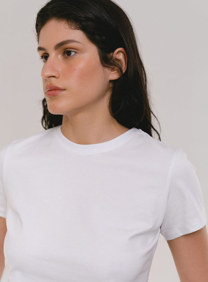 Футболка приталена біла BALCONY GARMENT (BLCN_1437)