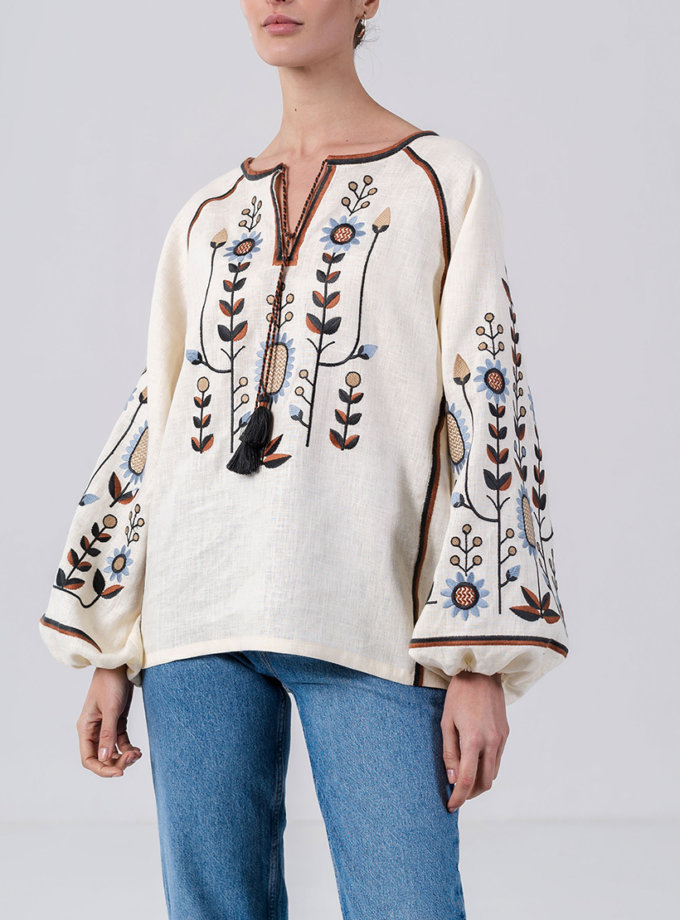 Вишиванка з рослинним орнаментом Lito ETNODIM (ETN_Lito)