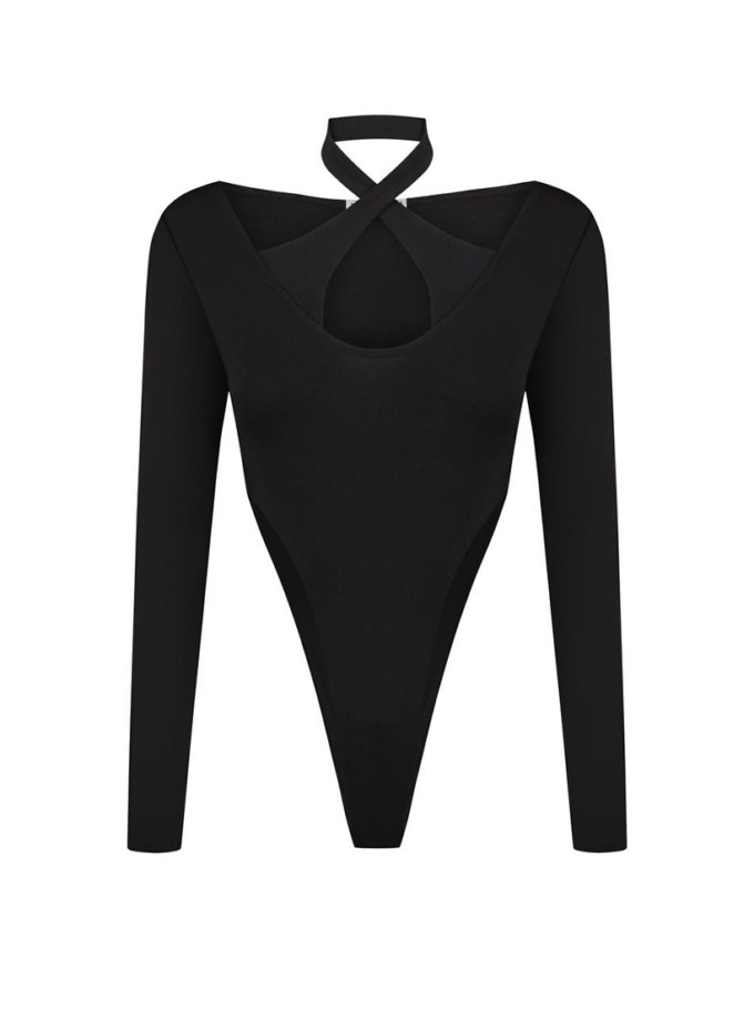 Чорне боді з довгим рукавом KOLOSOVA (KLSV_STR_EL19-1) - фото 7