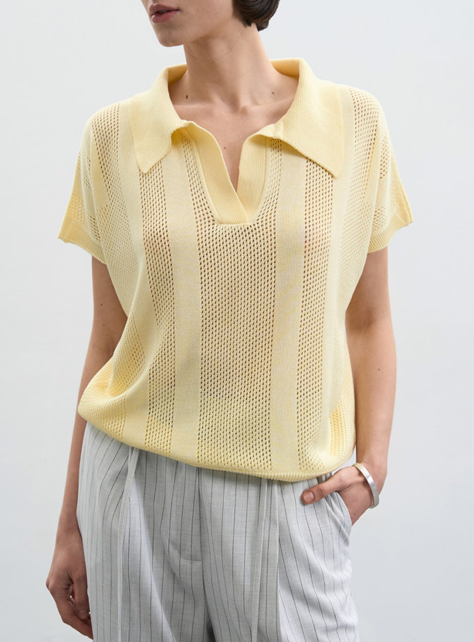 Поло Lace жовте SAVOUR (SVR_JR-1320)