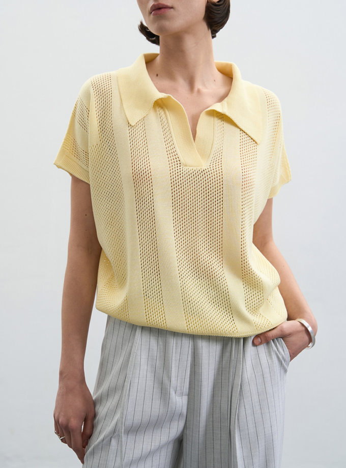 Поло Lace жовте SAVOUR (SVR_JR-1320)