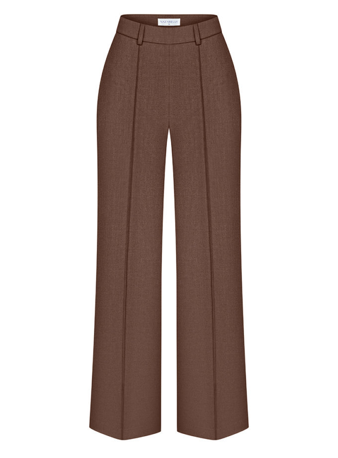 Штани прямі мокко NAZARELL! (NZRLL_shtany-priami-mokko)