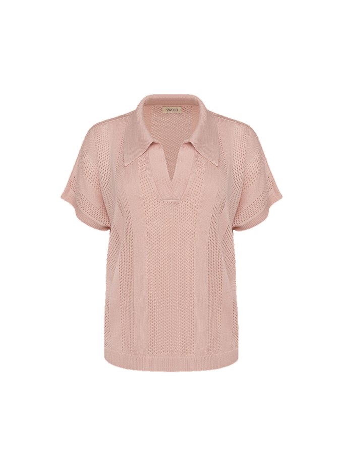 Поло Lace рожеве SAVOUR (SVR_JR-1320_pink)