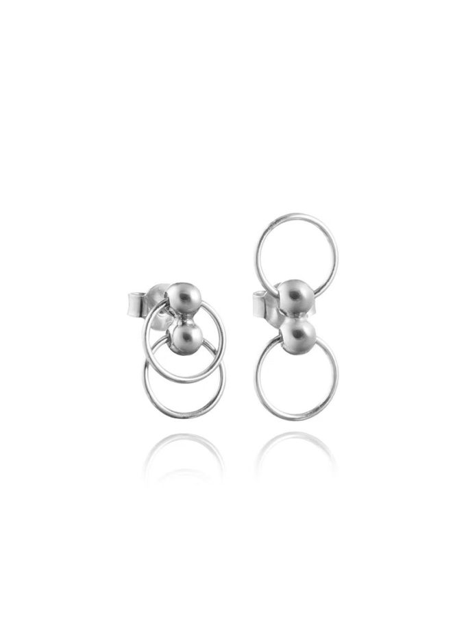 Сережки-трансформери Центро Чіко зі срібла у покритті білим родієм ORXATA.JEWELRY (ORX_earring_chiko_wr)