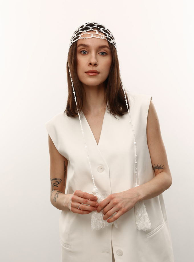 В’язана шапочка з китицями LiSOLODKA (LS_0013_25)