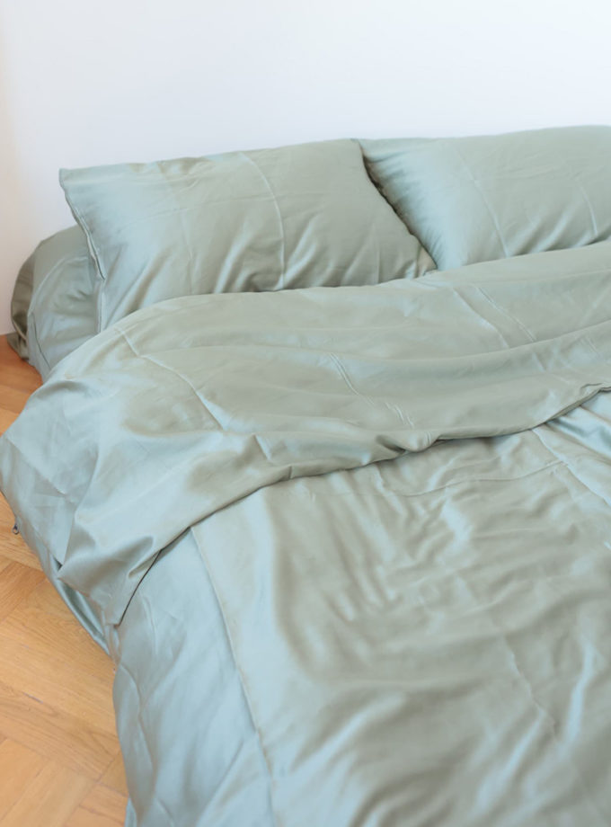 Комплект постільної білизни Оливковий сатин №58 BEDCLOZZZES (BEDCLZ_4233)