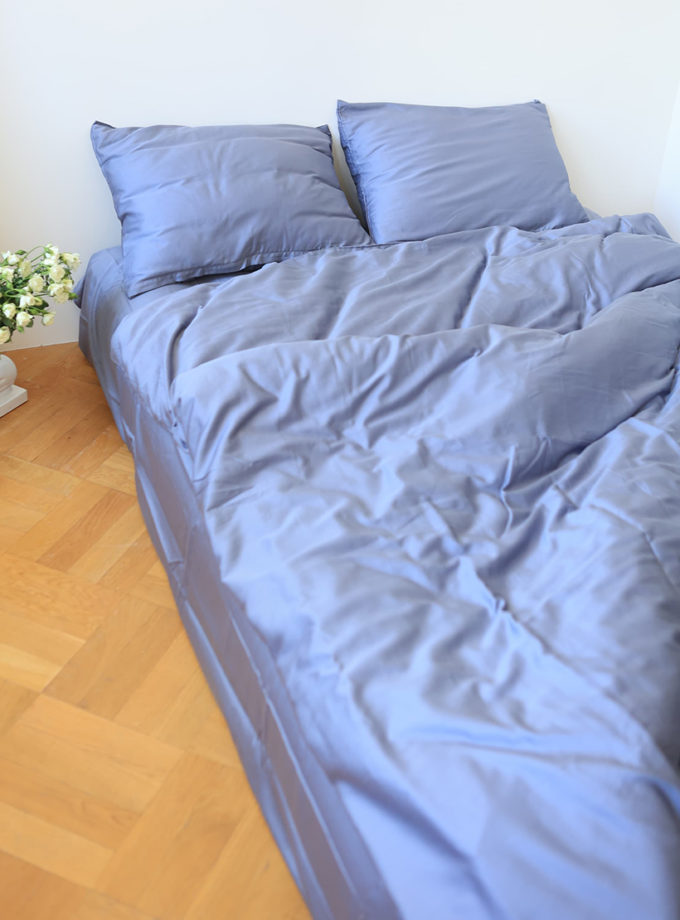 Комплект постільної білизни Темно-сірий  сатин №38 BEDCLOZZZES (BEDCLZ_11805)