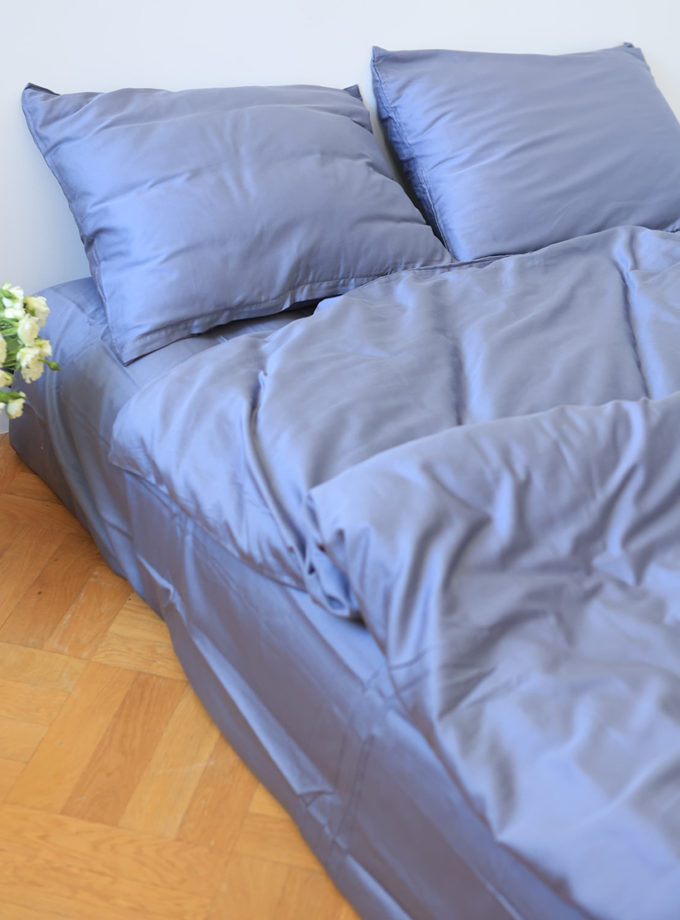 Комплект постільної білизни Темно-сірий  сатин №38 BEDCLOZZZES (BEDCLZ_11805)