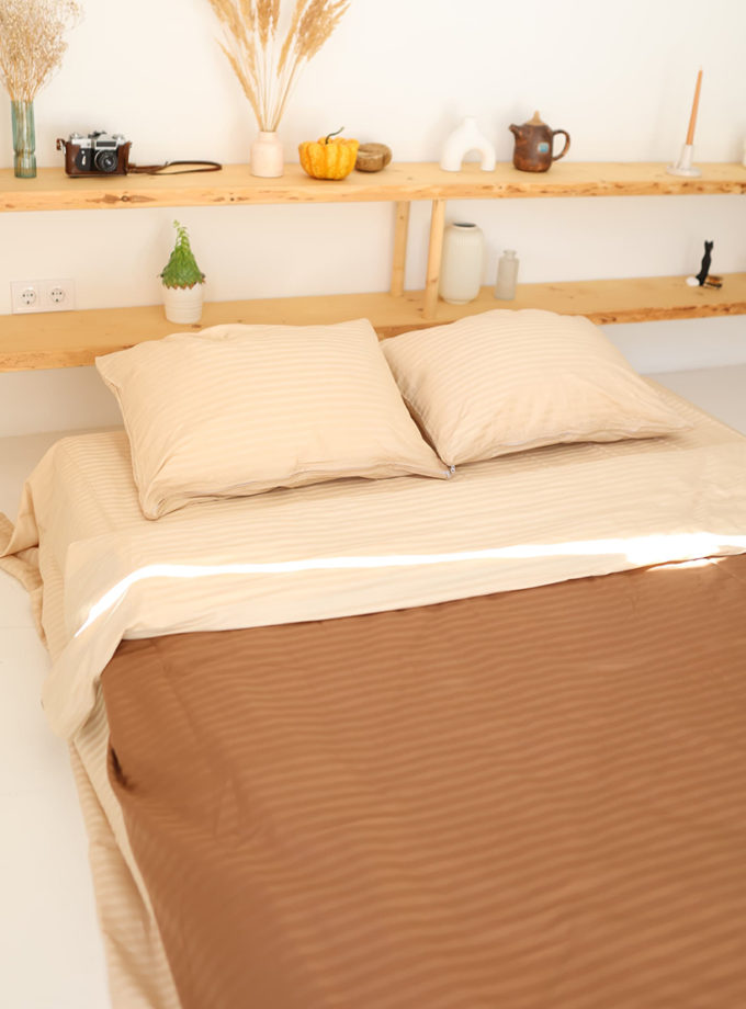 Комплект постільної білизни Сатин beige+caramel №7+9 BEDCLOZZZES (BEDCLZ_13900)