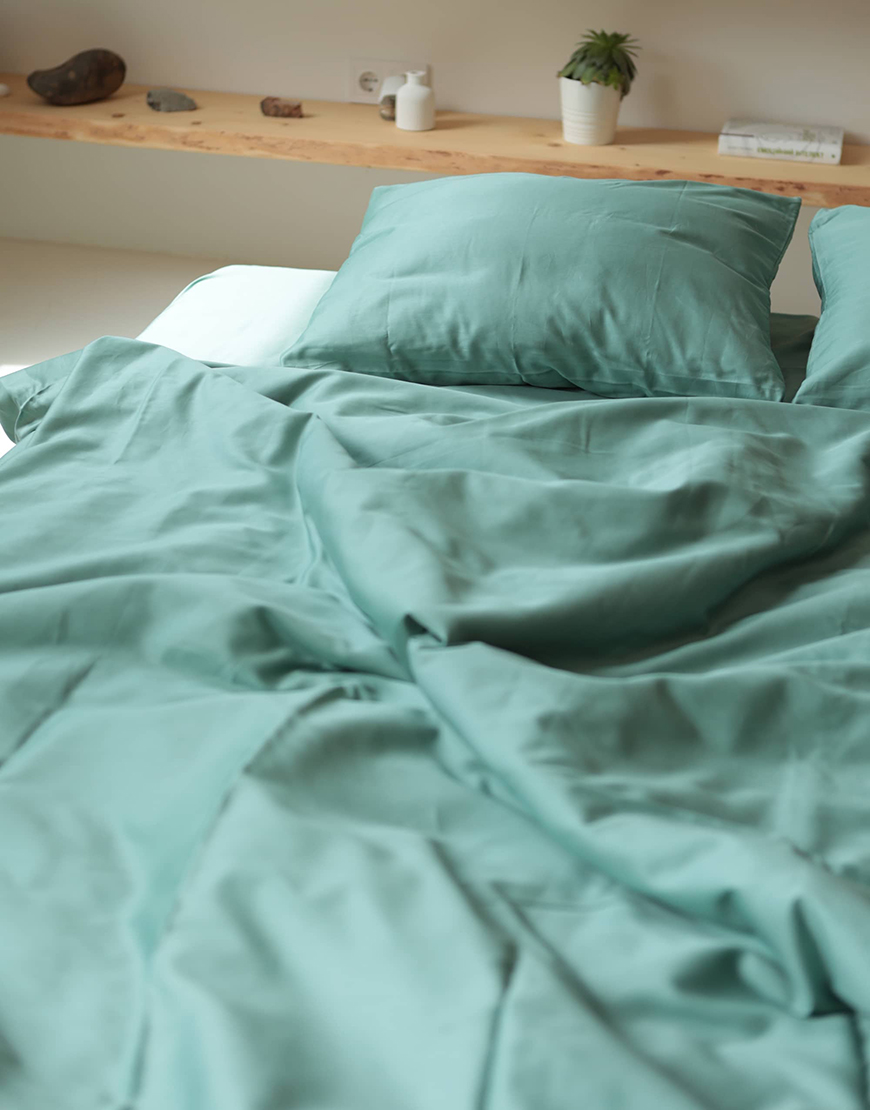 AZ1A7465-pichi Комплект постільної білизни М`ятний сатин №80 BEDCLOZZZES (BEDCLZ_12876) - фото 2