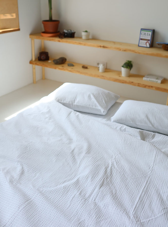 Комплект постільної білизни Жата бавовна білого кольору BEDCLOZZZES (BEDCLZ_12936)