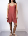 Сукня на тонких бретелях міні теракотова ZHARKO (ZHRK_Kzss2500004dressmiditerra) - фото 3