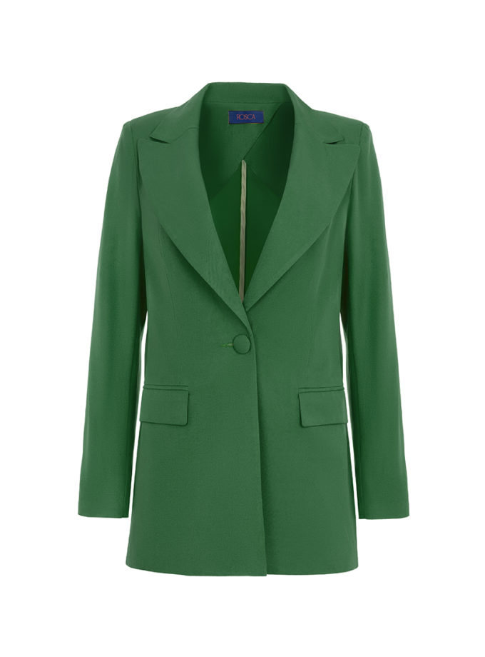 Костюм зелений з льону ROSCA (RSC_suit_009/1)