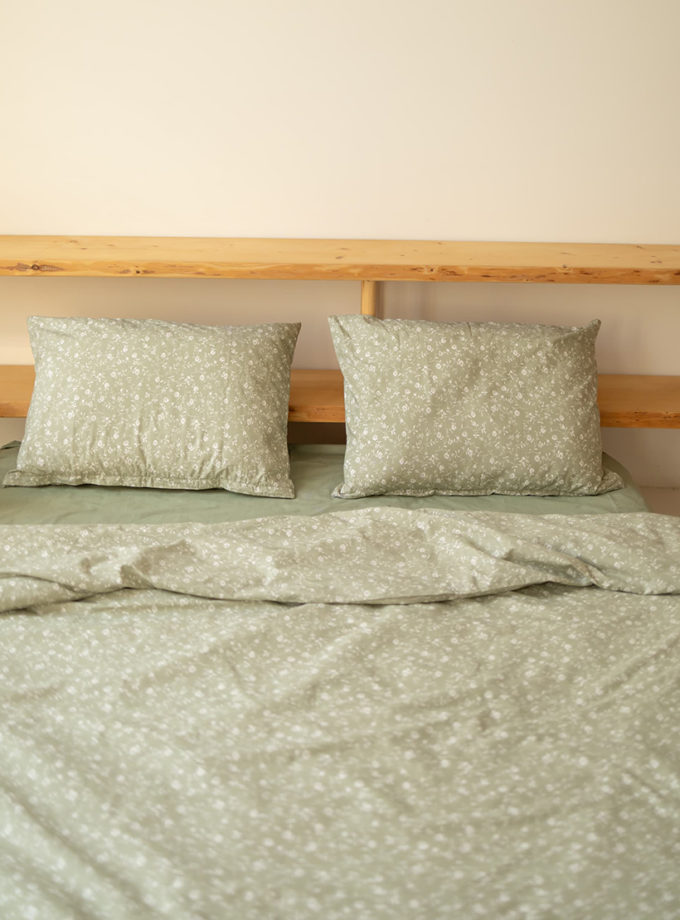 Комплект постільної білизни Ранфорс квітковий принт №6712+109 BEDCLOZZZES (BEDCLZ_12551-1-1-2)