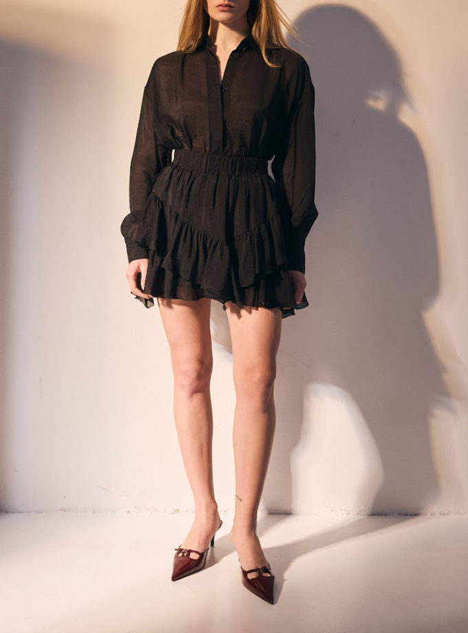 Спідниця-шорти Veil у чорному кольорі ATTIE (ATT_SKRTVLW05)