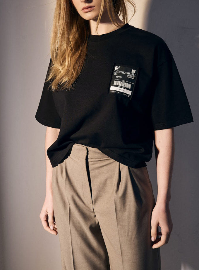 Чорна футболка Tracking Tee з нашивкою ATTIE (ATT_TSRTB06)