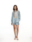 Шорти Double Ruffles у блакитному кольорі ATTIE (ATT_SHRTBLU06) - фото 6